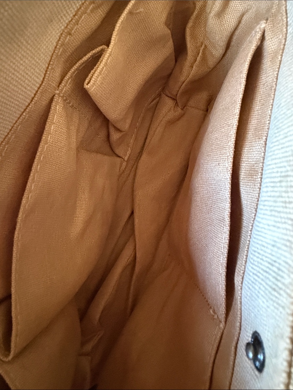 Portland Leather Madison Shoulder Bag in Nutmeg Canvas insert included! - Picture 11 of 11